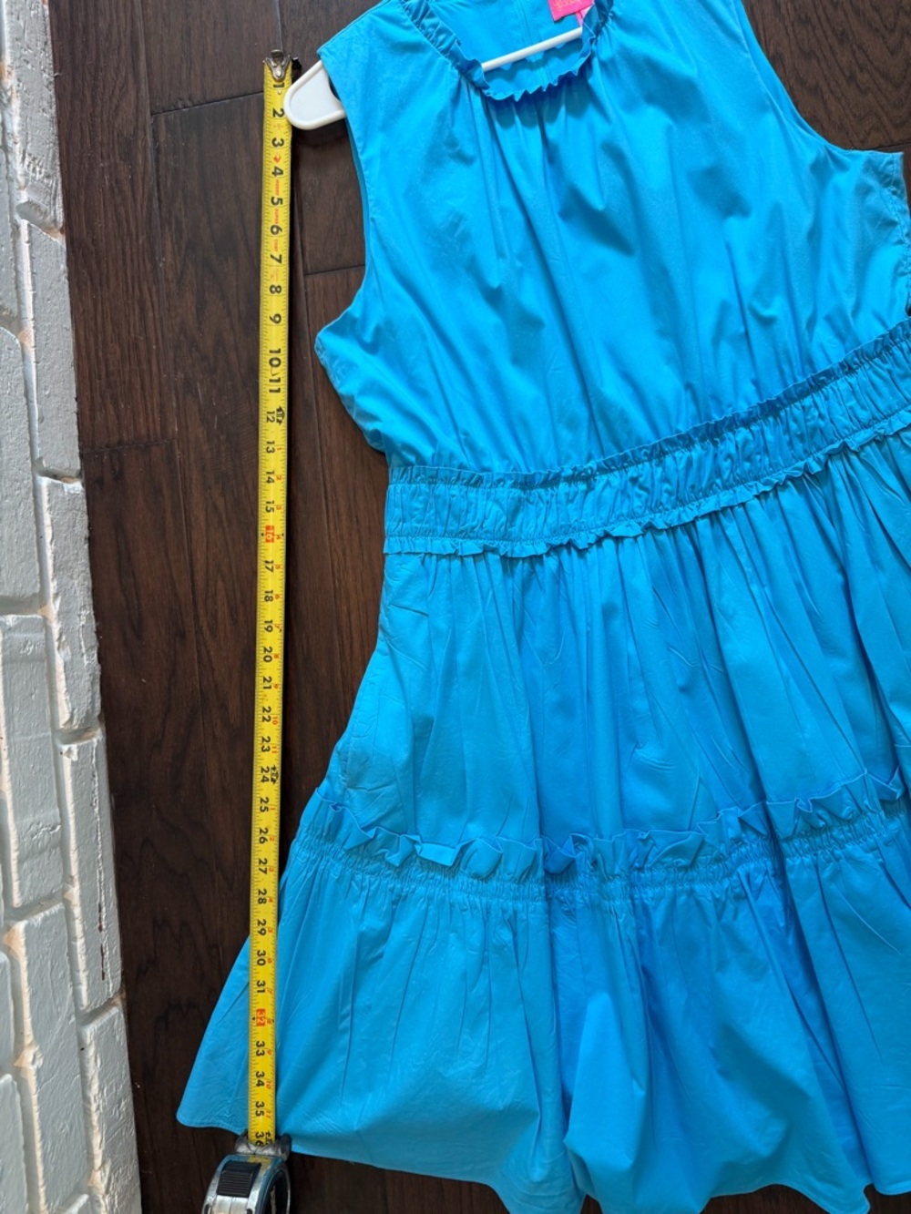 Lilly Pulitzer Turquoise Blue Sleeveless Tiered Dress - Picture 6 of 6